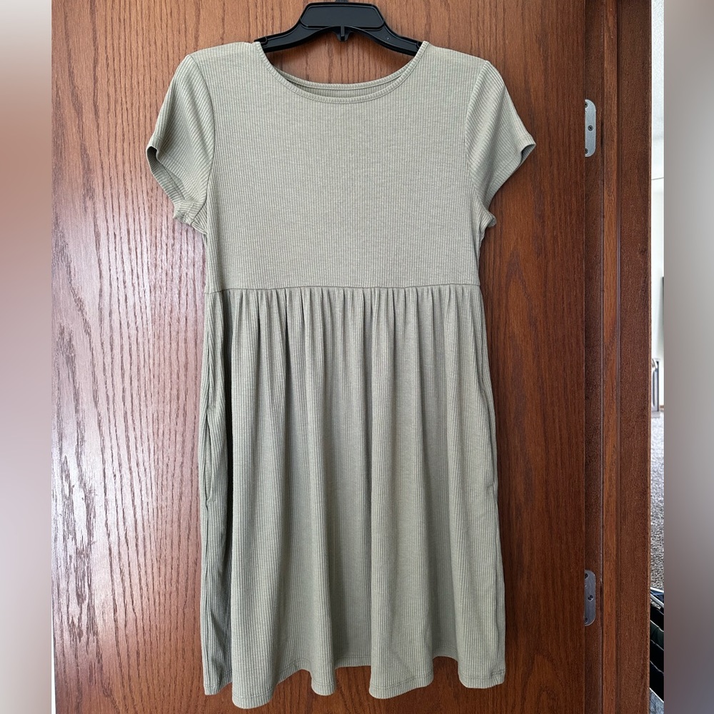 Olive green tshirt dress